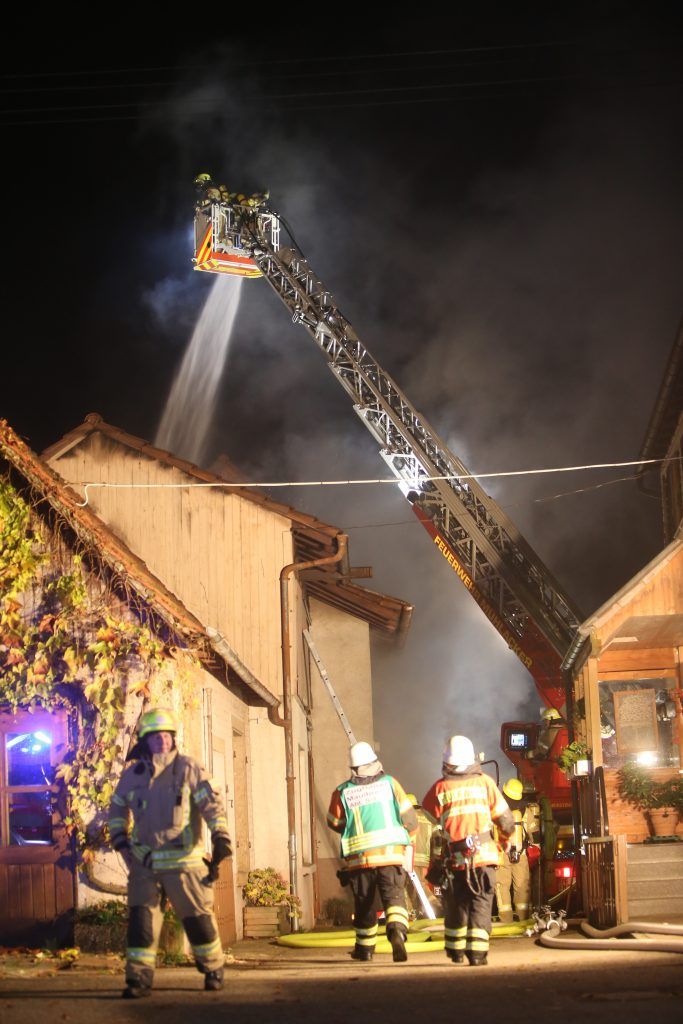 Einsatz Nr. 309 Brand 2 Überladhilfe Dachstuhlbrand