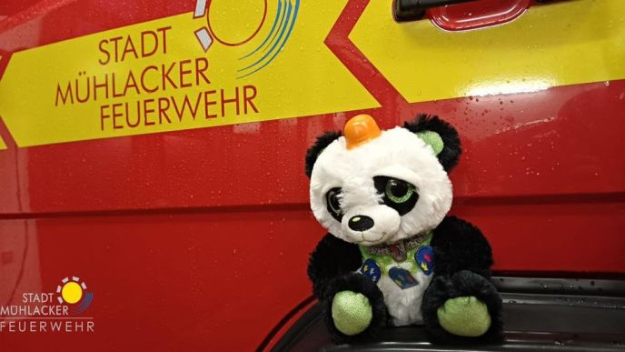 Bembbel-Bär, das Maskottchen der Jugendfeuerwehrgruppe Großglattbach